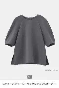 PLST スキューバジャージーバックジッププルオーバー　グレー Mのサムネイル