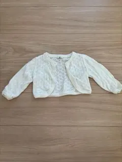 アイボリー レース編み カーディガン