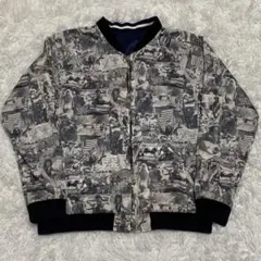 希少　CLUCT リバーシブル スカジャン　ブルゾン　総柄　WOOD STOCK