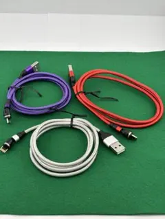 充電ケーブル 3色3本セット USB ライトニング
