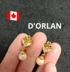 D'ORLAN カラフルストーン付き イヤリング