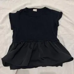 petit main フレアTシャツ 黒　100