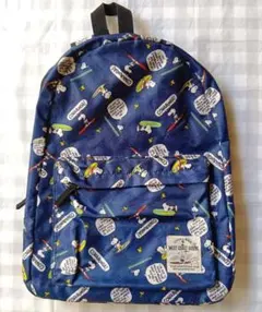 スヌーピー PEANUTS リュック プリント ブルー