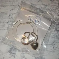 パルクローゼット ハート キーチャーム クリア×ゴールド アクリル キーホルダー