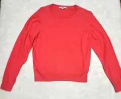 未使用　UNIQLO ユニクロ ニット セーター 綿100% M 赤