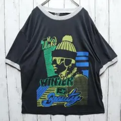 メンズM【A品】90sUSA製フルーツオブザルームTシャツ黒1601