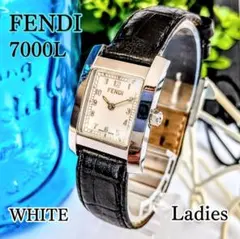 良品 フェンディFENDIレディース腕時計7000Lホワイト白 セレブ ローマのサムネイル