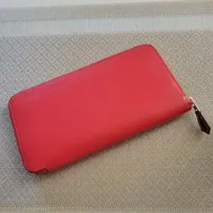 HERMES レッド 長財布本革肌触り抜群です！お値下げなしです！ - メルカリ