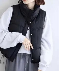 新品未使用　ディスコート 中綿ショートベスト　ブラック