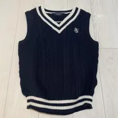 新品】Malbon Golf Vネック ニットベスト ネイビーM - メルカリ