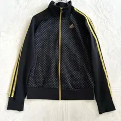 極美品 adidas アディダス トラックジャケット ジャージ ドット柄 水玉
