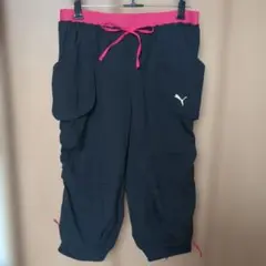 Puma ジャージパンツ 黒/ピンク