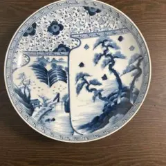 骨董品 染付 山水画 皿 アンティーク - メルカリ