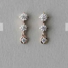 【ete】 エテビジュー ピアス ミストピンクゴールド 現行品 3連 K18のサムネイル
