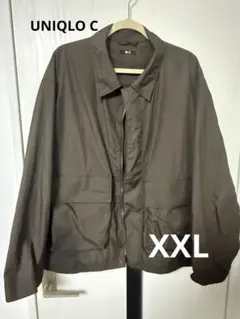 UNIQLO C コットンショートブルゾン　ダークブラウン