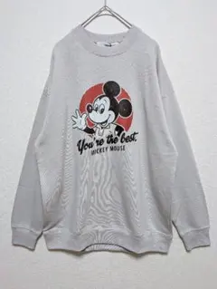 ディズニー ミッキー ヴィンテージ風 かすれプリント スウェット トレーナー