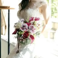 【お値下げしました】アーティフィシャルフラワー ウエディングブーケ&ブートニア