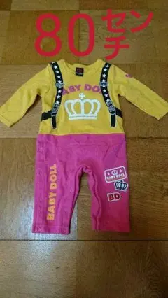 (395)80センチ☆ベビードール☆ディズニーコラボ☆ロンパース☆ミニー