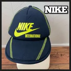 NIKE 00s archive キャップ 黒×黄色 ボルト y2k グランジ