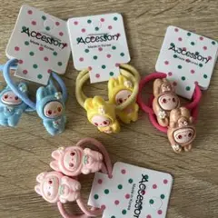 ラブブ　LABUBU ヘアゴム　ゴム　４色セット　８本　新品未使用