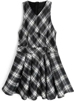 チェック柄ノースリーブミニワンピース[ac2546]