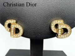 極美品✨ Dior イヤリング CD ロゴ ラインストーン 希少 刻印 1761