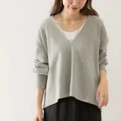 深Vネックスウェットプルオーバー UR SonnyLabel グレー