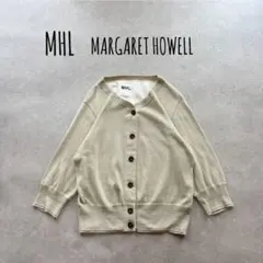 【美品】 マーガレットハウエル 近年モデル ニット カーディガン リネン混 美品】 マーガレットハウエル 近年モデル ニット カーディガン リネン