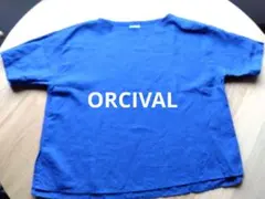 オーシバル　ORCIVAL　リネン　半袖シャツ　プルオーバー　ブルー サイズ1のサムネイル