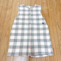 tete a tete ノースリーブ チェック柄オーバーオール 120cm