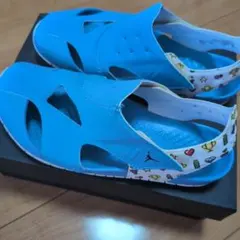 ナイキ　ジョーダンフレア　キッズサンダル　ブルー　22センチのサムネイル