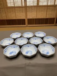 【信楽焼 壺久郎】染付 蛸唐草 春夏秋冬 火鉢 メダカ・金魚 睡蓮鉢 信楽焼 壺久郎】染付 蛸唐草 春夏秋冬 火鉢 メダカ・金魚 睡蓮鉢