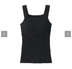 無印良品　ニット ノースリーブ ブラタンクトップ Mサイズ　ブラック