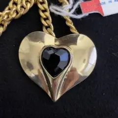 【22】AUSTRIA製　ヴィンテージネックレス　ゴールドハート　タグつき