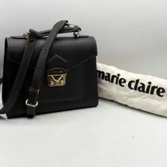 marie claire 極美品 2WAY ショルダー バッグ 黒 保存袋付き