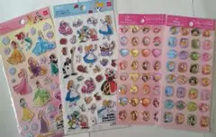 ディズニー プリンセス アリス ペタペタシール ストーンシール 4点セット