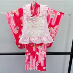 Y★3206★ 被布セット アンサンブル 女の子 着物 襦袢 3点セット