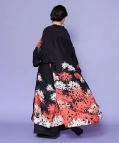 真*矢様 2026春夏新作 カヤ 花墨長羽織 ロングカーディガン 着物風 