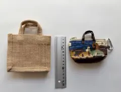 KALDI 伝説カラビナ付きミニバッグ とジュートミニバック