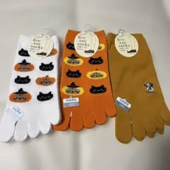 tutuanna 5本指ソックス 3足セット 猫柄　犬柄のサムネイル