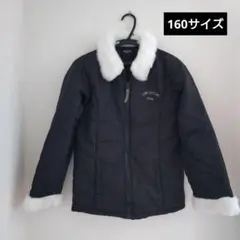 値下げ★ファー付き黒中綿コート　COME UP TO ME Final　160