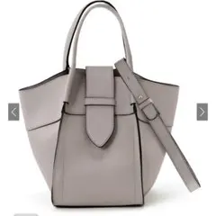 2Way配色レザーショルダーバッグ[tr228b]