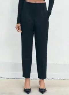【ZARA】★ザラ★ハイウエストパンツ★ブラック（M）
