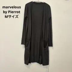 新品タグ付✨マーベラスバイピエロ 長袖ロングカーディガン ブラック黒 M 薄手のサムネイル