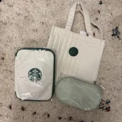 スターバックス福袋⭐︎トートバッグ、マルチケース、カフェプレート　3点セット