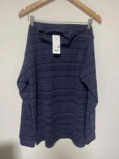 UNIQLO ストレッチフリースプリントモックネックT