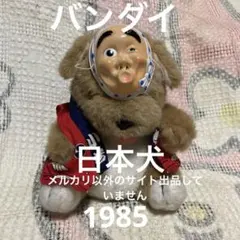 昭和レトロ　バンダイ　1985 日本犬　ぬいぐるみ　中古品 昭和レトロ バンダイ 1985 日本犬 ぬいぐるみ 中古品 - メルカリ
