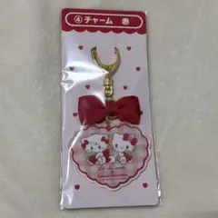 サンリオ　mikko 一番くじ　④ チャーム　赤　ハローキティ