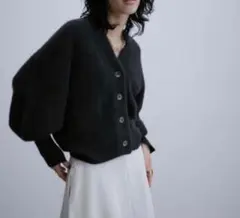 ADAM ET ROPE' FEMME ファーニットカーディガン　Free