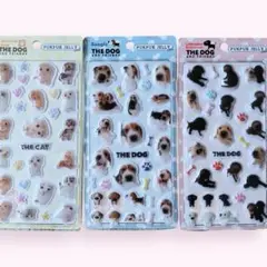 【新品未開封】THE DOG ぷくぷくジェリーシール 3種セット 犬 猫